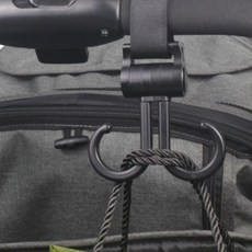 멀티형 유모차 가방걸이 이중후크 장착 수납도구, 1개, 상세페이지 참조