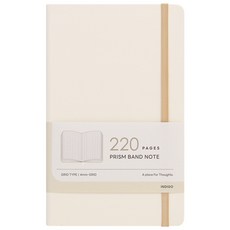 인디고 프리즘 모눈 노트 220 A5 밴드 양장 노트, 1개, 크림