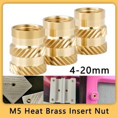 프린팅용 황동 열 세팅 인서트 너트 열가소성 주입 플라스틱 모델용, 4. M5(OD7.5)