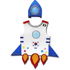 혜명생필품마트 우주 탐험 의상 놀이 (1인용) 역할의상 우주복코스튬 역할놀이의상 행사의상 의상만들기