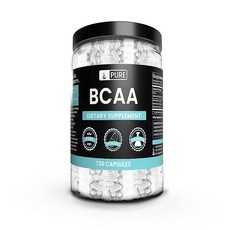 Pure Original Ingredients BCAA (730캡슐) 마그네슘 또는 쌀 필러 없음 항상 순수함 실험실 인증, 1개