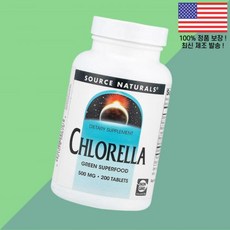 소스 내추럴스 클로렐라 200정 1 125mg Source Naturals Chlorella 200 Tablets per Tablet, 1개