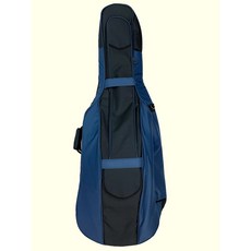 大提琴袋 4/4尺寸 約10MM厚棉 加厚加固 可放弓, 黑藍, 1個