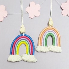 룸플리 무지개 모빌 벽장식 침실 아이방 꾸미기 소형 침실용 마크라메 인테리어