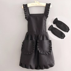 가정용 주방 앞치마 여박양기 공주풍 앞치마 허리 편안 내마모 밥 작업복 색깔8 1개, F × 1개