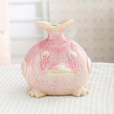 可愛鯨魚造型陶瓷灑水壺 創意工藝品裝飾擺件, 灑水壺澆花器粉 鴨嘴形, 1個