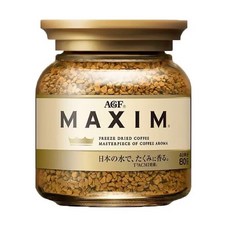 AGF MAXIM 黃金咖啡 80g 玻璃罐裝 即溶咖啡, 1個