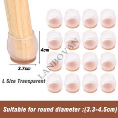 16pcs 업그레이드 된 실리콘 의자 다리 바닥 보호기 가구 테이블 양말 커버에 대 한 미끄럼 방지 피트 패드 보호를 느꼈다, L Round-D