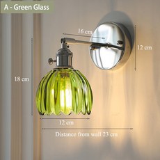 데코 현대 인테리어 조명에 대한 조절 가능한 팔과 스위치가 있는 크롬 세련된 아트 유리 보루, A4, Bulb not included