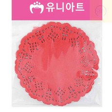 솔이월드 칼라종이레이스 중 빨강 1개입 종이컵받침