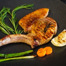 [안동사나이] 100%한돈 프리미엄 돈마호크 캠핑 뼈등심, 300g, 1개