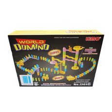 KIMO WORLD DOMINO 骨牌車 積木 益智 教具 113PCS, 1個
