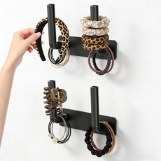 클리노 2팩 머리띠 홀더 헤어 타이 다기능 후크 탈착식 모자 클로 클립 정리함 여성 및 소녀용 액세서리 야구 모자용 남성 랙