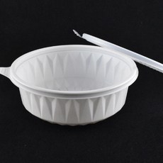 미니탕용기 BK-195(소) 면용기 100개세트(백색), 100개, 1개