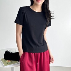 Nayana 3컬러 반팔티셔츠 이너티 라운드넥 여름 무지 베이직