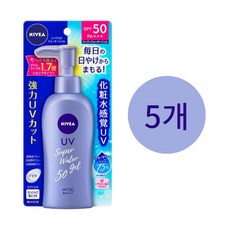 니베아 UV 슈퍼 워터젤 SPF50+++, 140g, 5개