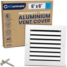 25.4 x 20.3cm(10 x 8인치) 덕트 홀 [29.5 x 24.4cm(11.6 x 9.6인치) 페이스] 알루미늄 리턴 그릴 - 녹 방지 고정 블레이드 천장/벽용