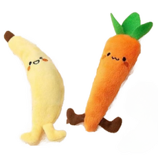 嬰兒安撫玩偶香蕉茄子造型手握玩具，防驚跳綁帶設計，A類材質，寶寶睡眠安撫神器, 【超值組合裝 帶手綁帶】胡蘿蔔+香蕉