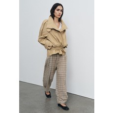 ZARA 자라 ZW 컬렉션 체크 팬츠 - 베이지 134694