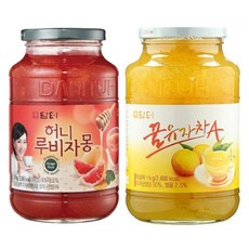 담터 허니루비자몽 1kg + 꿀유자차A, 1개, 1개입