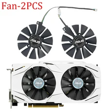 신제품 88MM PLD09210S12HH DC 12V 4핀 쿨러 팬 ASUS ROG STRIX GTX1060 Ti 그래픽 카드용 교체품, 02 Fan - 2pcs