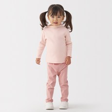 [무인양품] 베이비 토들러 스트레치 리브 하이넥 긴소매 긴팔 티셔츠 CC257A5S 477179