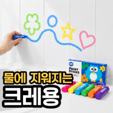 펄빈 물로쓱쓱 워셔블 욕실 목욕 크레용, 1세트, 6색