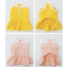 코코스튜디오 강아지옷 데일리 봄옷 개나리 치마 나시, 코코 개나리 나시/옐로우, 1개