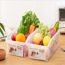 냉장고수납함 반투명 다용도 트레이 손잡이 정리함, 반투명 다용도 수납정리함