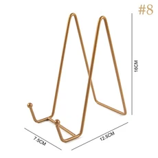 그림 이젤 금속 플레이트 스탠드 거치대 디스플레이 사진 프레임 장식 접시 탁상 예술 1 개, 03 2, 03 3