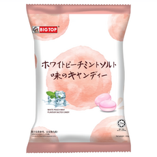 BIG TOP 水蜜桃薄荷味鹽糖，香甜水蜜桃味，清涼薄荷味，美味可口, 100g, 1袋