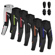 남성용 방수 장갑 오토바이 바지 - 자전거용 탈착식 프로텍터가 있는 보호 코듀라 섬유 바지 TR-1230 바지 블랙 XL 414624, 36 x 32