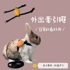 哈密兔事 胡蘿蔔外出牽引繩 兔子牽繩, 1個, 胡蘿蔔牽引繩,S號-適合0.8-1.6kg
