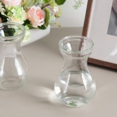 유리 글라스 원형 화분 화병 히아신스 9x15cm 꽃병 인테리어 장식 소품 투명 원예 용품 꽃꽂이 가드닝, 색상:히아신스글라스