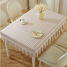 비닐깔판 보호패드 투명매트 책상 커버, 커피 체크 체크