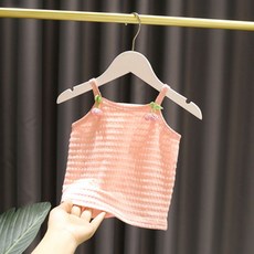女童 草莓造型吊帶衫