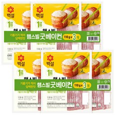 CJ 백설 햄스빌 굿베이컨, 110g, 6개