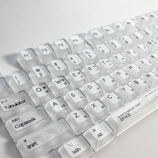 YF 투명 무광 퀄리티 한글 키보드 키캡 영문 각인 PBT 132키 OEM, 투명 키캡, 화이트