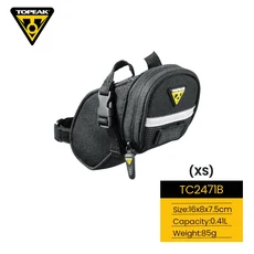 자전거정비Topeak 자전거 안장 가방 사이클링 시트 테일 후면 파우치 3M 반사 1200 데니어 폴리에스터 시트, 01 XS  CT2741B