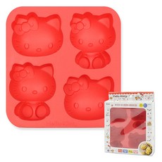 헬로키티 입체 케이크 모양틀 아이스 트레이 얼음틀 베이킹 틀 전자레인지, 1개, 단품