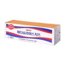 서울우유 체다슬라이스치즈_1.8kg (18g 100매)_먹거리장터_안주대박, 18g, 100개