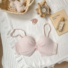 MISS·更衣室 少女無肩帶抹胸內衣文胸套裝，小胸聚攏，舒適透氣夏季款