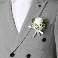 西式婚禮伴郎伴娘結婚胸前花姐妹手腕花婚禮全套家人胸花高檔父母襟花, H586（B款玫瑰胸花）, 1個