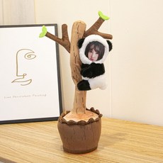 움직이는 크리스마스 커스텀 인형 판다 나무에 매달린 동물 피규어 선물 생일 얼굴 사진 DIY, 1개