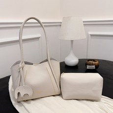 탑씨유 가죽공예 DIY 키트 가죽가방 만들기 패키지 데일리 숄더백, 화이트, 1세트