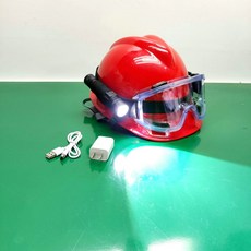 소방관헬멧 모자 화재 경량 손전등 구조용 공사현장, A. 빨간 모자  손전등  손전등 홀스터  고, 1개