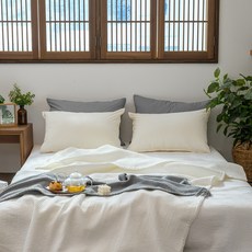 순면 60수 피그먼트 워싱 스프레드 간절기이불 No37EB, 차콜