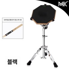 드럼패드 입문용 페달 초보자 악기 연습기 교육 타악기, 1개, 블랙 드럼 + 스네어 스탠드 + 오리지널