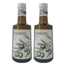 파미고 엑스트라 버진 올리브 오일, 2개, 500ml