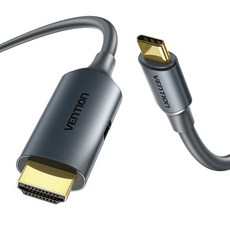 벤션 4K HDMI to C타입 모니터 VR AR 미러링 비디오 케이블 보조모니터 연결, 1.5m, 1개